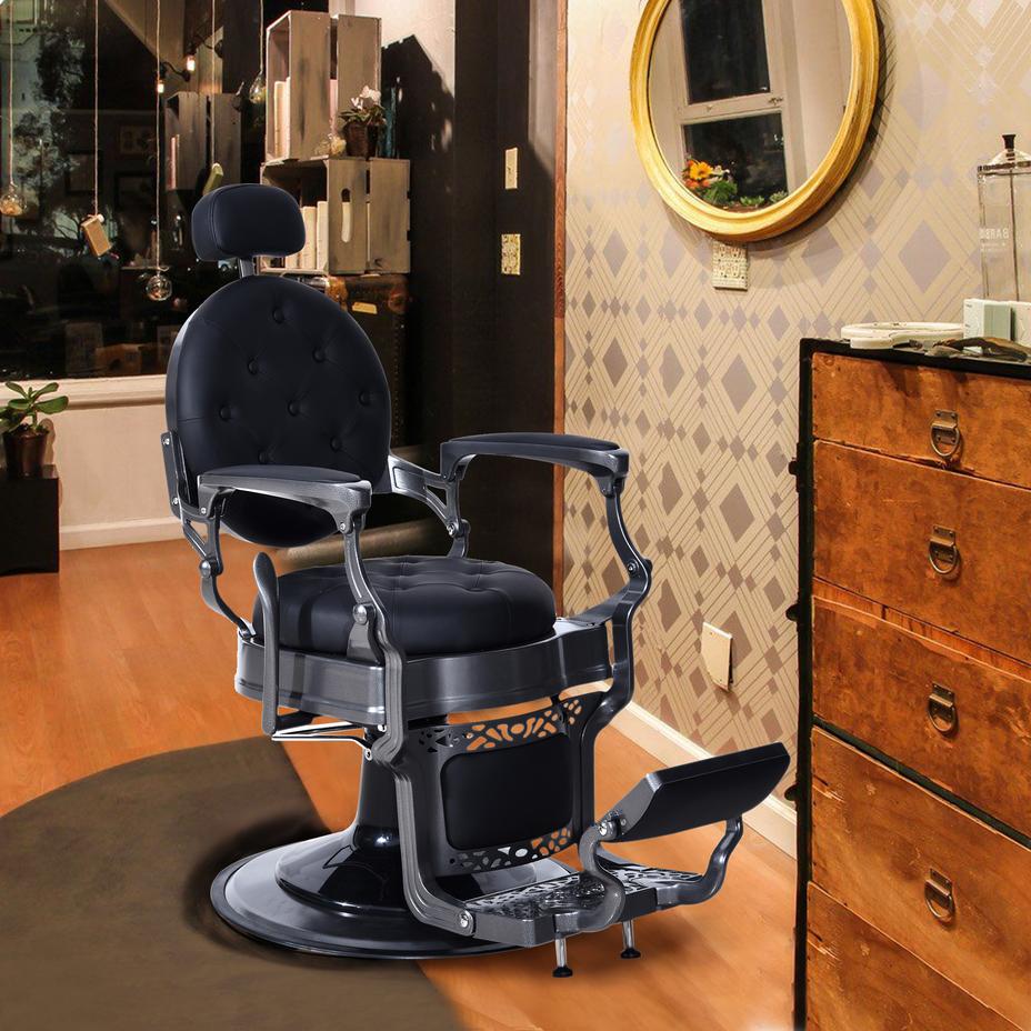 BarberPub Heavy Duty Metal Vintage Barber Chair